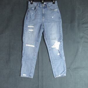 Garage Denim Jeans Womens Size 5 Blue Distressed Hip Hop Punk Cowgirl Med Wash